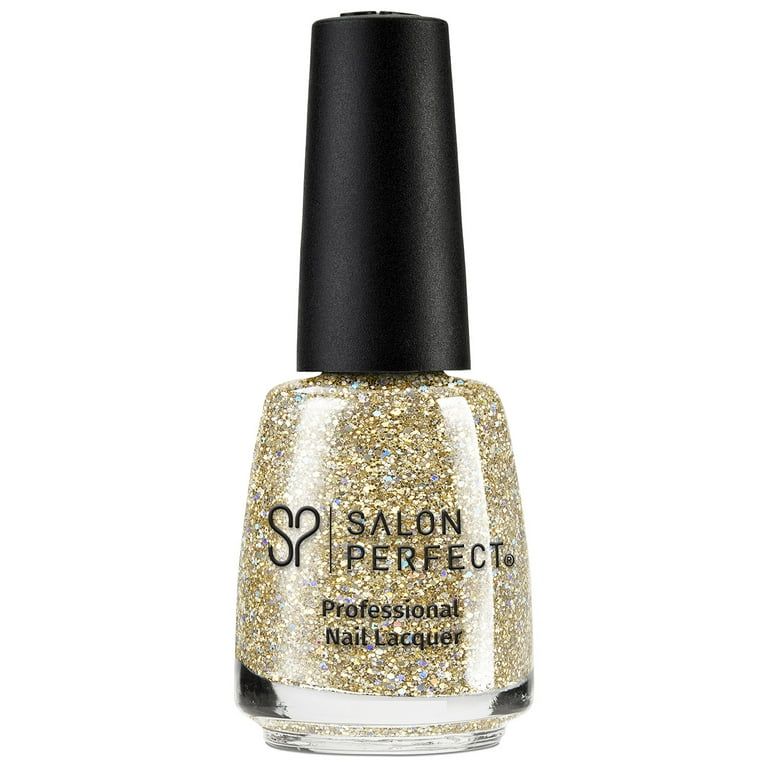 Salon Perfect Nail Polish, Gold Glitter, All that Glitter 348, 0.5 fl oz | Walmart (US)