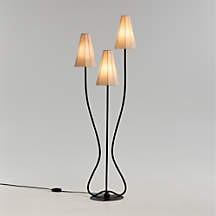 Nouveauté 3-Light Metal Floor Lamp with Linen Shades 68" by Athena Calderone + Reviews | Crate &... | Crate & Barrel