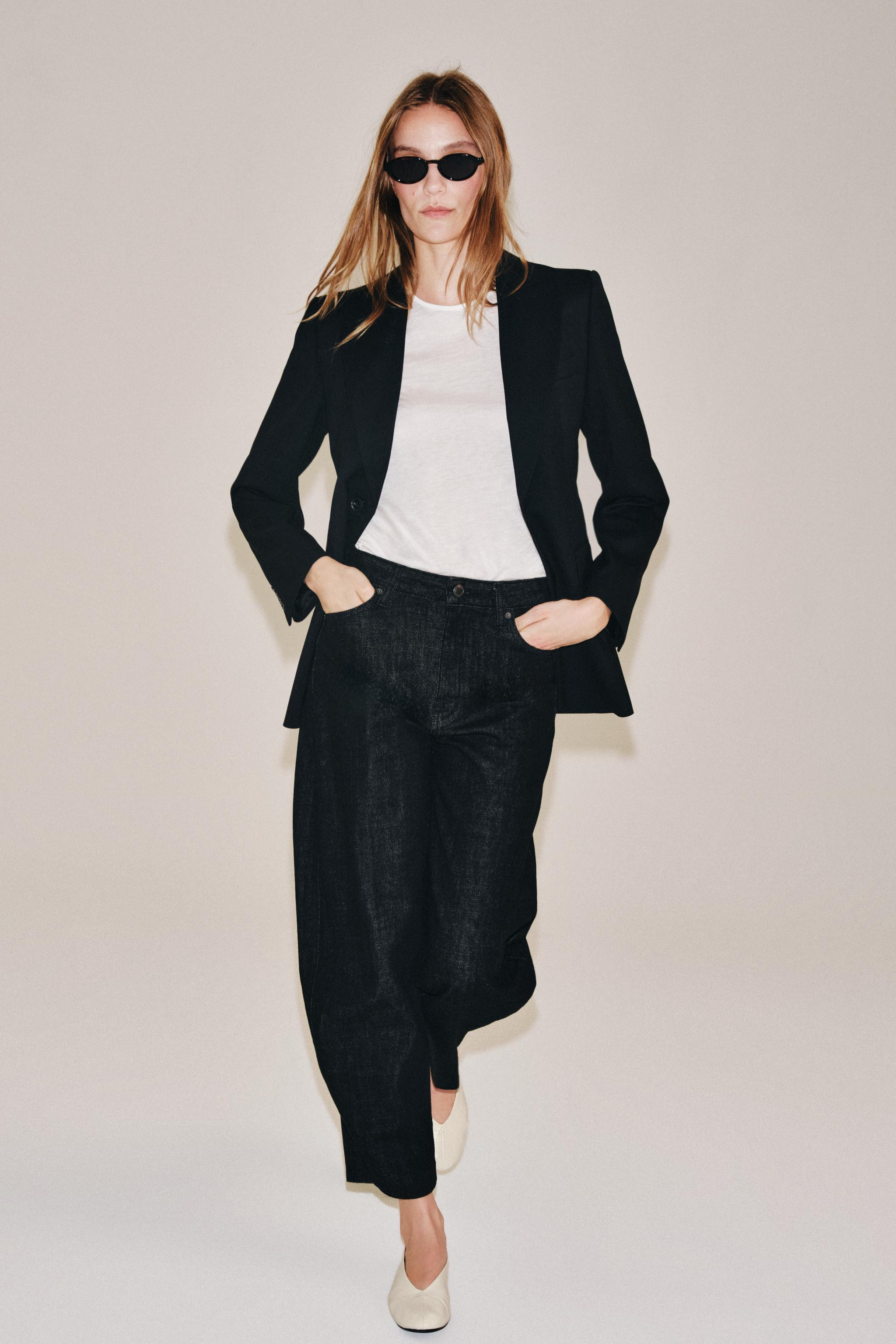 ZW COLLECTION HIGH-WAIST TAPERED JEANS | Zara UK