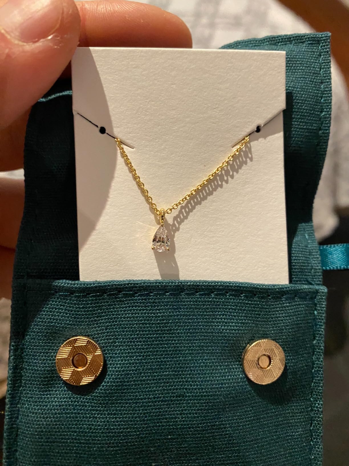 Ana Luisa 14K Gold Solitaire Pendant Necklace - Elise | Sparkling 14K Gold Plated Charm + Chain |... | Amazon (US)