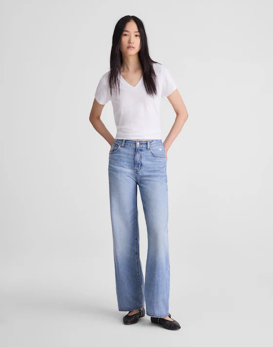 The Perfect Vintage Wide-Leg Jean in Airy Denim | Madewell