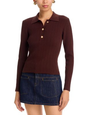 Aqua Gold Button Polo Sweater - Exclusive | Bloomingdale's (US)