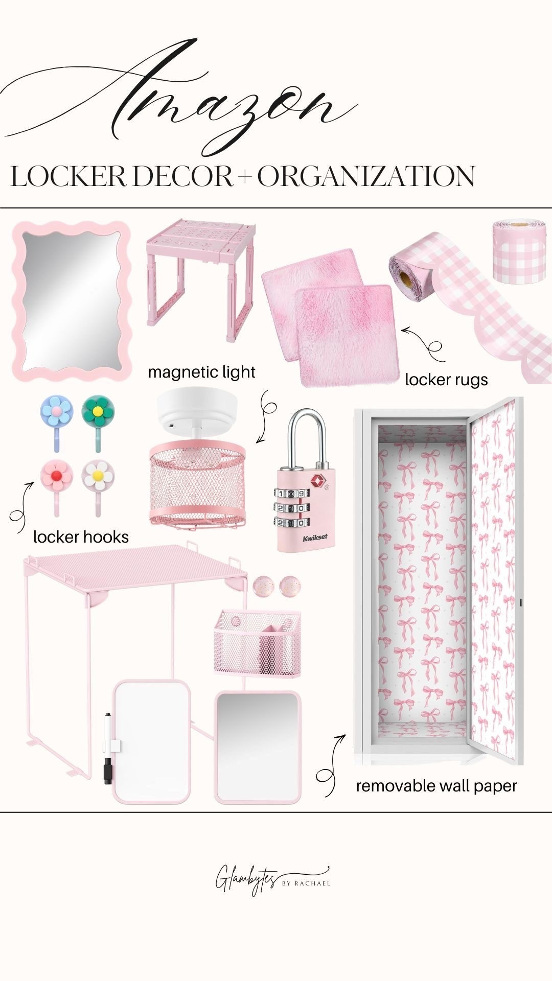 Locker decor / organization finds from Amazon 🌸💗

back to school essentials, locker organizers, locker decor, amazon finds, amazon back to school must haves

#LTKKids