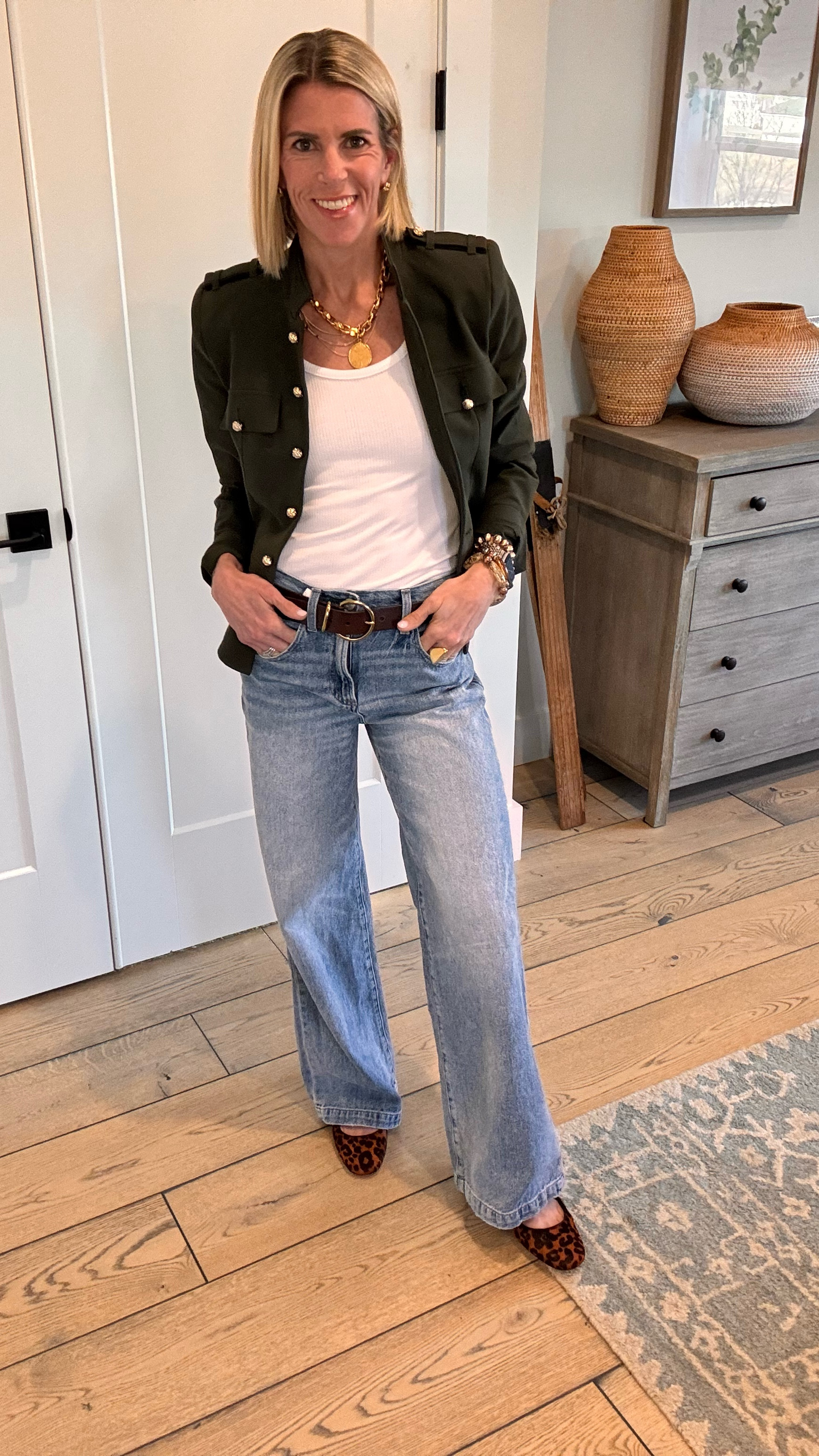 Having fun with fashion and styling a different more relaxed look for work 🖤 loving this relaxed denim but still keeping it elevated with structured jacket and bold jewelry!! 

#LTKWorkwear #LTKStyleTip #LTKOver40