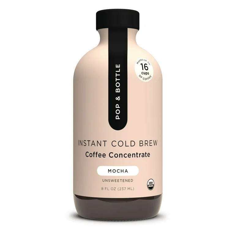 Pop & Bottle Instant Cold Brew Coffee Concentrate, Mocha, Shelf-Stable, 8 fl oz | Walmart (US)