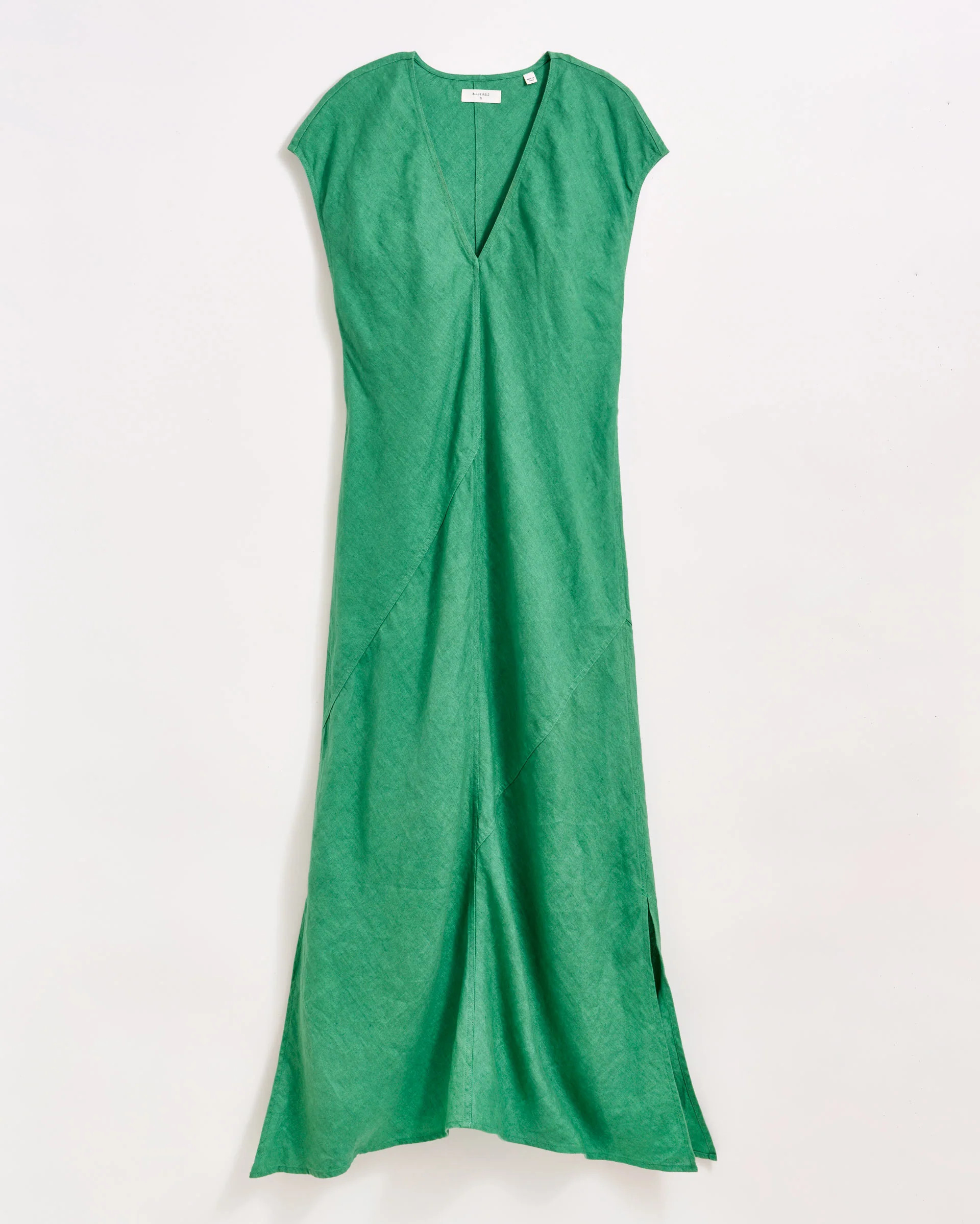 Billy Reid Maxi Bias Linen Dress, Green | Billy Reid