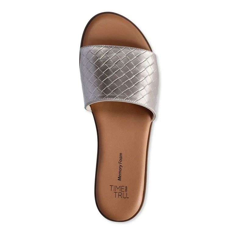 Time and Tru Women's Woven Slide Sandals | Walmart (US)