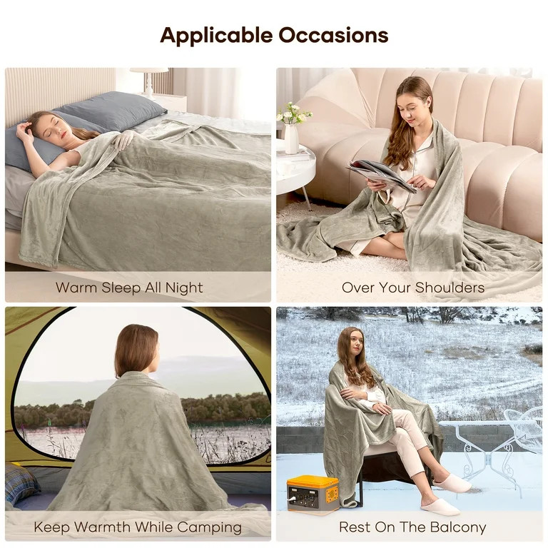 MARNUR Electric Blanket 72" x 84" Full Size Heated Blanket, Fast Heating, 4 Heating Levels, 10H A... | Walmart (US)