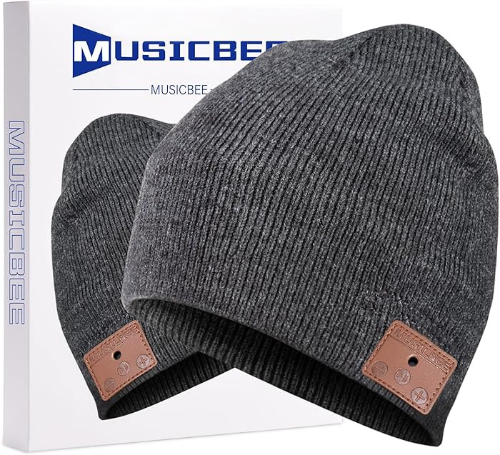beanie MUSICBEE Bluetooth V5.2 Wireless Knit Winter Cap, 24 Hour Play time, Built-in Microphone a... | Amazon (US)