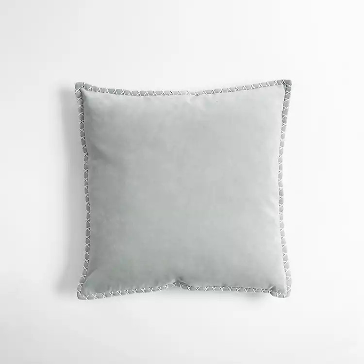 Sky Velvet Riviera Throw Pillow | Kirkland's Home
