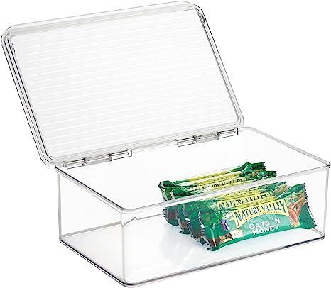 iDesign Kitchen Binz BPA-Free Plastic Stackable Organizer Box with Lid - 7.25" x 10.75" x 3.75", ... | Amazon (US)