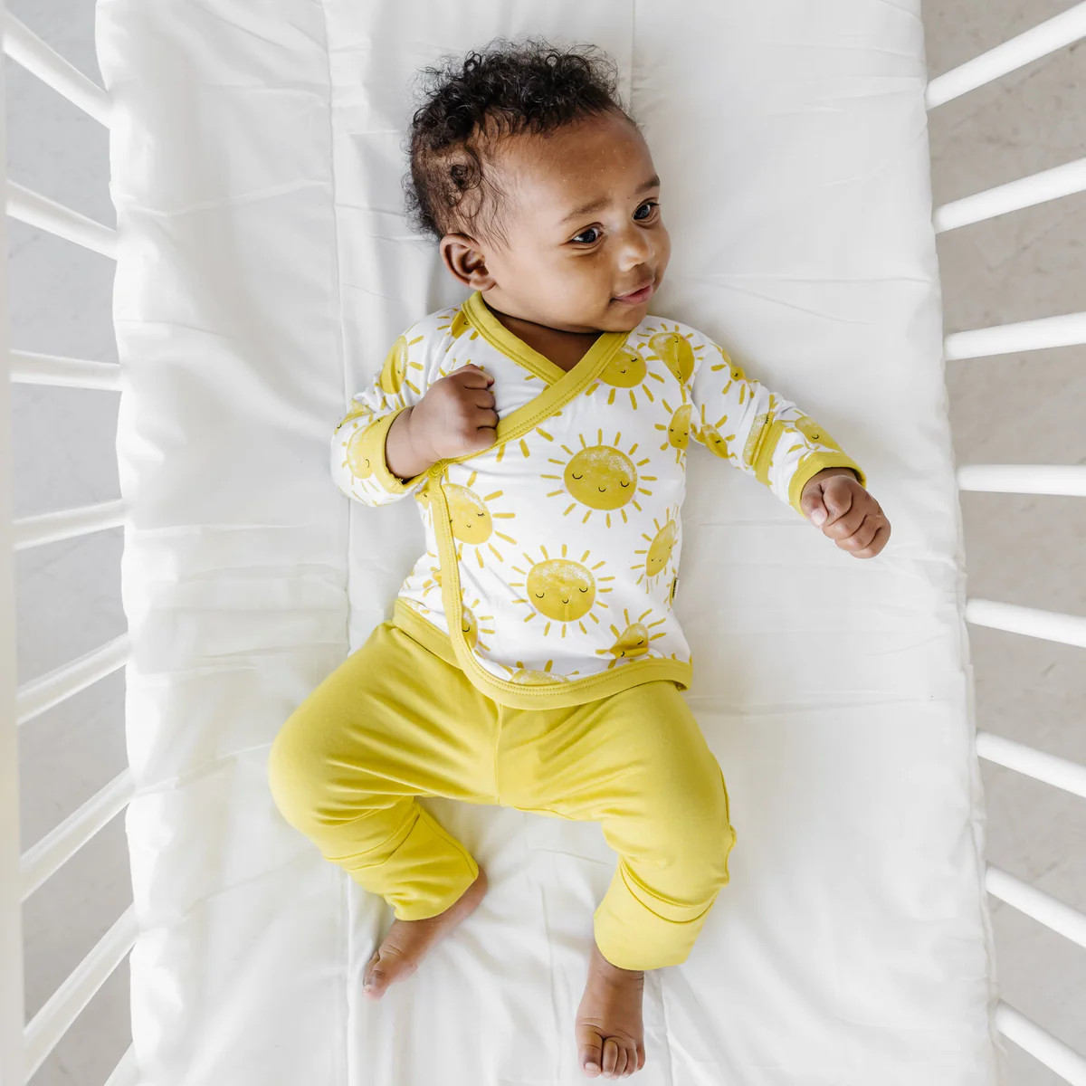 Sunshine Two-Piece Bamboo Viscose Crossover Set | Little Sleepies