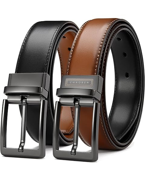 DOOPAI Reversible Leather Belt for Men 1.25" - Dual Sided Dress and Casual Belt, Trim to Fit, 2 S... | Amazon (US)