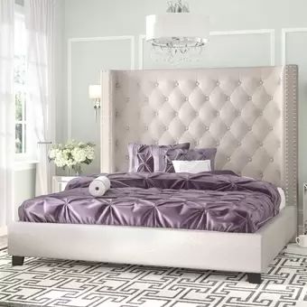 Steph Flannelette Upholstered Standard Bed | Wayfair North America