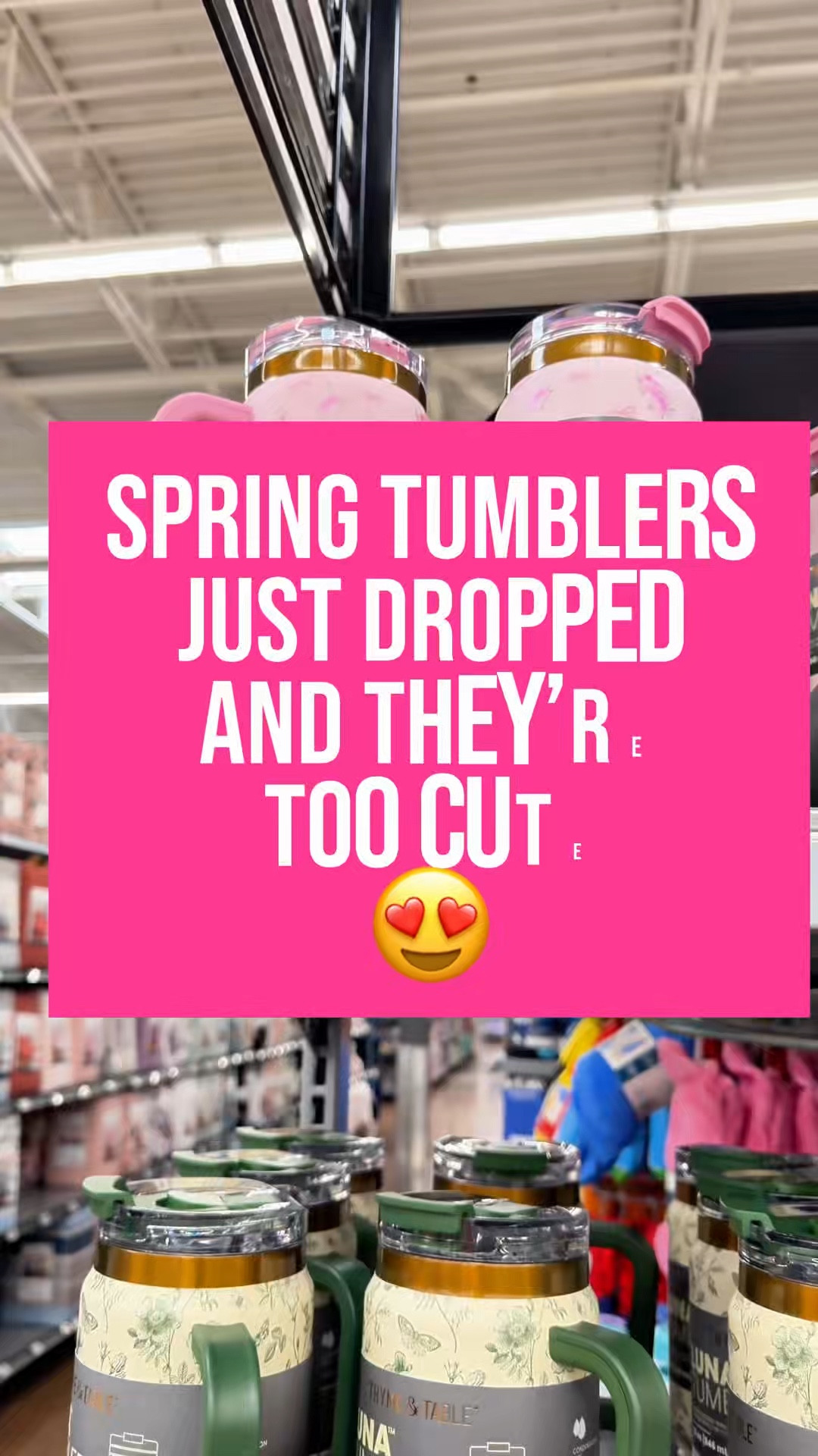 Run don’t walk… these new thyme & table tumblers are giving SPRING in the best way 🌸✨

The colors, the prints, the vibe?? Perfect for iced coffee, water, mom life on the go, all of it.

And let’s talk about it… they’re ONLY $20 👀
Way more affordable than a Stanley Quencher Tumbler but still just as cute.

✔️ affordable + cute
✔️ perfect for spring/summer
✔️ easy grab gift idea

These will sell out FAST… go ahead and grab your favorite before they’re gone.

Shop now through my link 💕

#LTKSaleAlert #LTKSeasonal #LTKHome