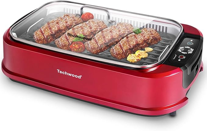 Smokeless Indoor Grill, Techwood 1500W Electric Grill Portable Korean Grill Non-Stick Grill Plate... | Amazon (US)