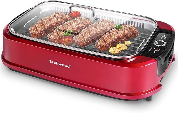 Smokeless Indoor Grill, Techwood 1500W Electric Grill Portable Korean Grill Non-Stick Grill Plate... | Amazon (US)
