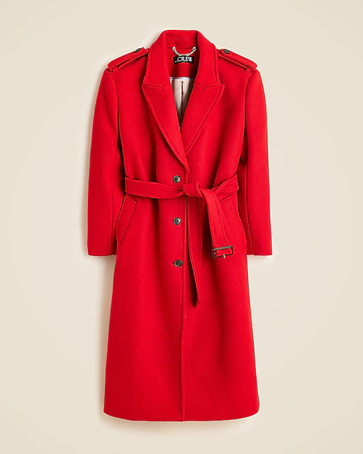 Wrap trench coat in Italian double-faced wool blend | J. Crew US