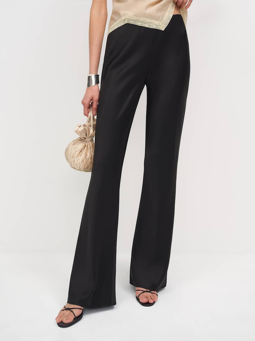 Gale Satin Mid Rise Long Pant | Reformation (Global)