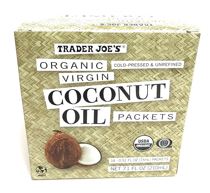 Trader Joe Organic Virgin Coconut Oil Packets (Pack of 14 Packets), Net Wt. 7.1 fl oz | Amazon (US)