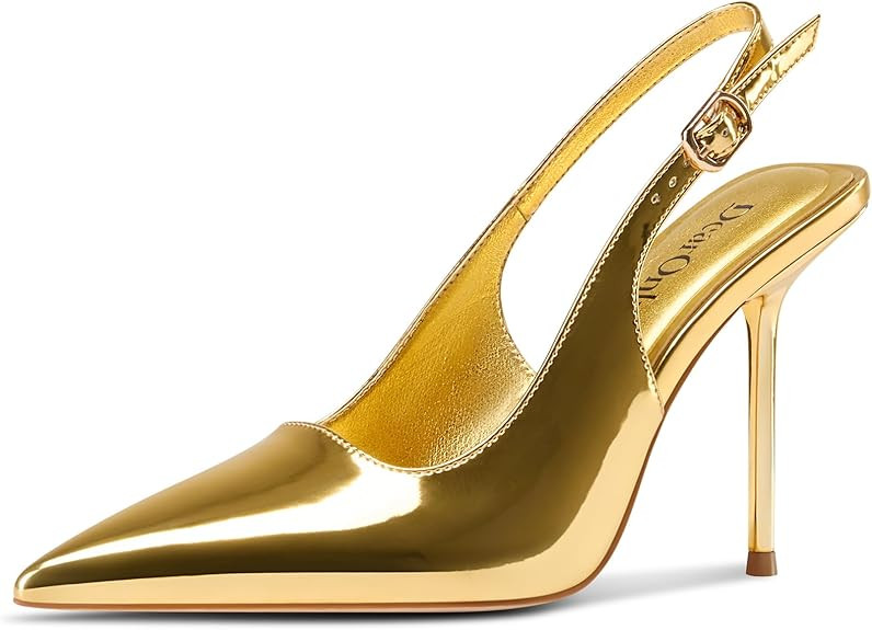 DearOnly Stiletto High Heel Slingback Heels for Womens Pointed Toe Pumps Slip-on Prom Dress Shoes... | Amazon (US)