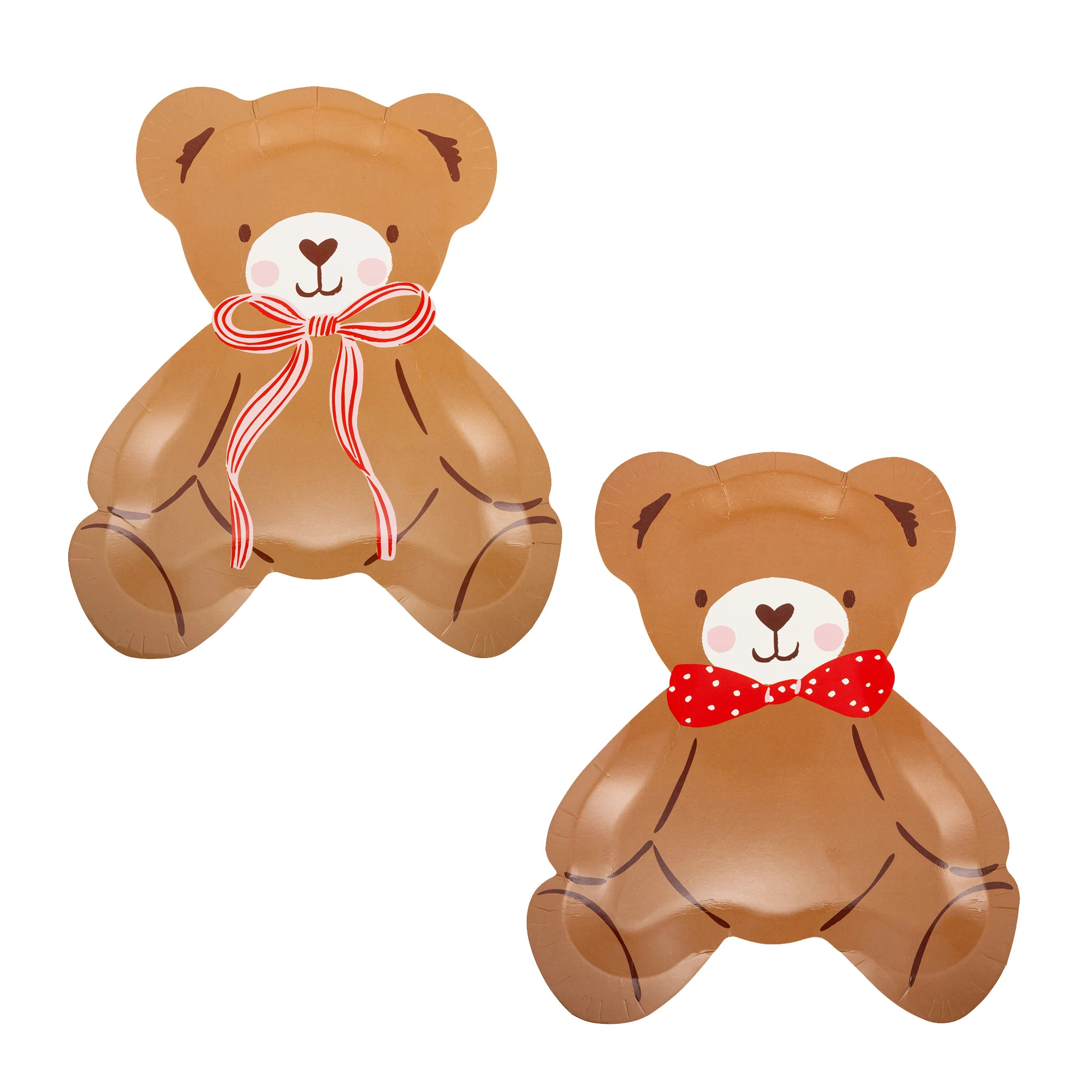 Occasions Beary Loved Teddy Bear Shaped Plate Set | My Mind's Eye