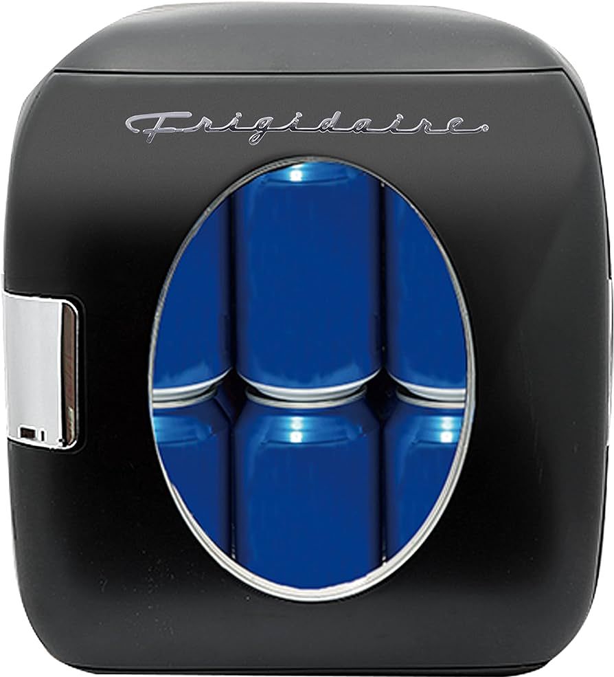 FRIGIDAIRE EFMIS462-BLACK 12 Can Retro Mini Portable Personal Fridge/Cooler for Home, Office or D... | Amazon (US)