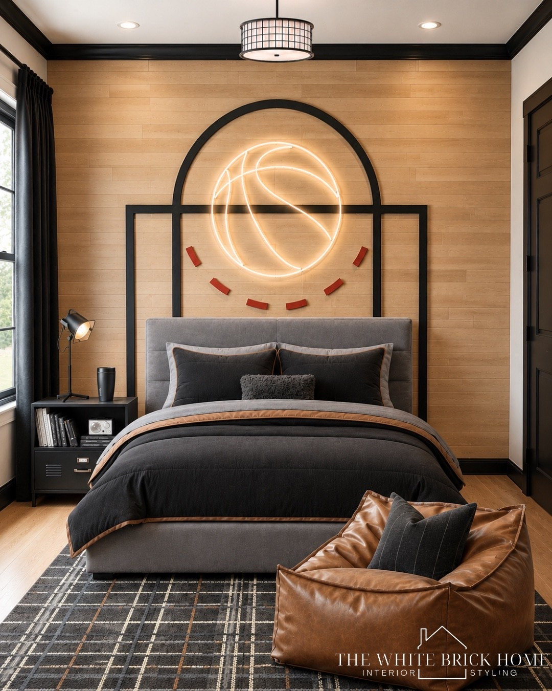 Game on. 🏀 Modern style meets everyday function in this teen bedroom, with basketball-inspired details, smart storage, and timeless finishes designed to grow with them.

Boys room, boys bedroom, kids room, kids bedroom, bedroom decor ideas, teen boy, teen boy bedroom, teen bedroom design, bedroom.