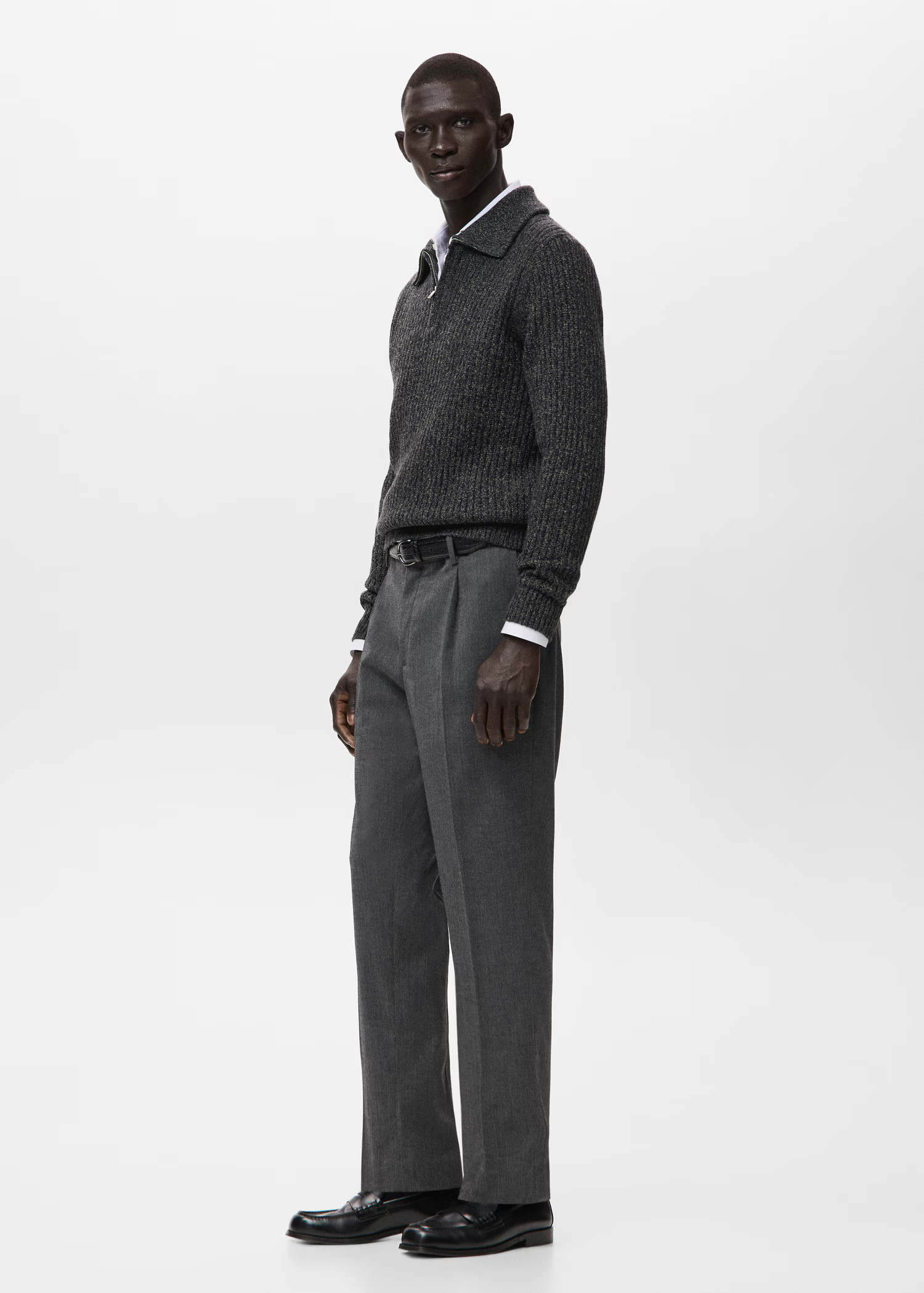 Wool-blend sweater with zipper | Mango (US/MX/AU)
