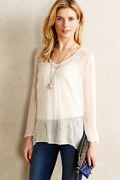 Rajita Embroidered Blouse | Anthropologie (US)
