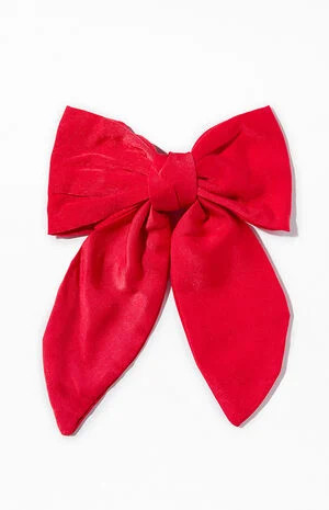LA Hearts Red Big Bow Barrette | PacSun