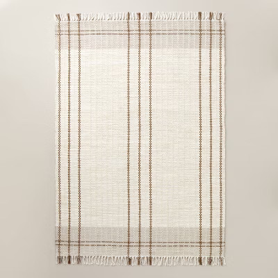 Neutral Color Block Plaid Handmade Woven Area Rug Tan/Cream/Cocoa - Hearth & Hand™ with Magnoli... | Target