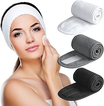Denfany Spa Headband 3 Pack Ultra Soft Adjustable Face Wash Headband Terry Cloth Stretch Make Up ... | Amazon (US)