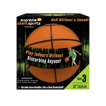 Supreme Silent Hoops Indoor Mini Basketball, Size 3, Premium Foam, Ages 3+ | Walmart (US)