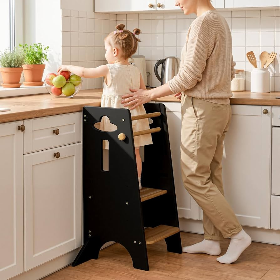 COSYLAND Toddler Standing Tower Adjustable Height(NO Back Support Board) - Stable Toddler Kitchen... | Amazon (US)