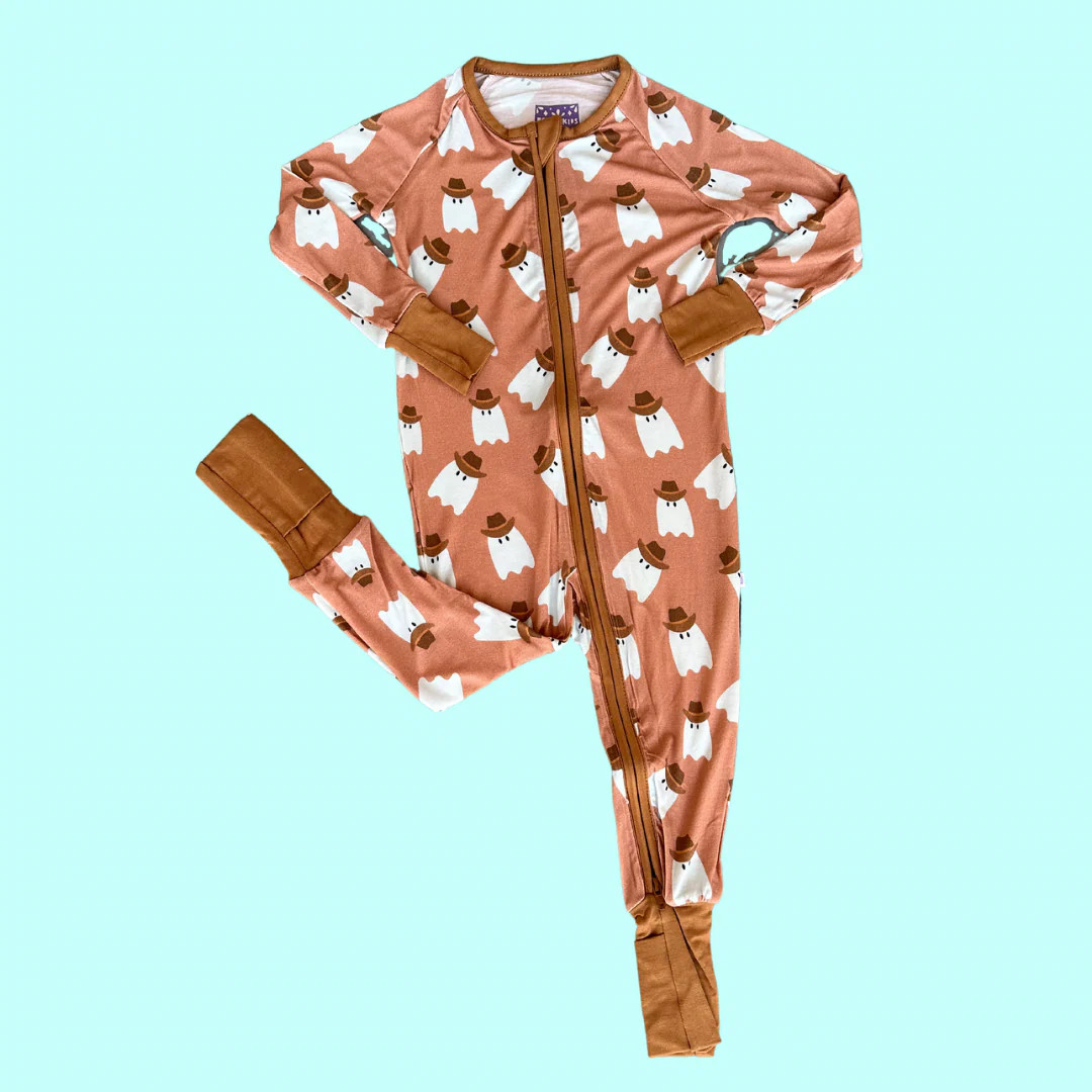 Rodeo Ghost Zipper Romper | Poppy Kids Co