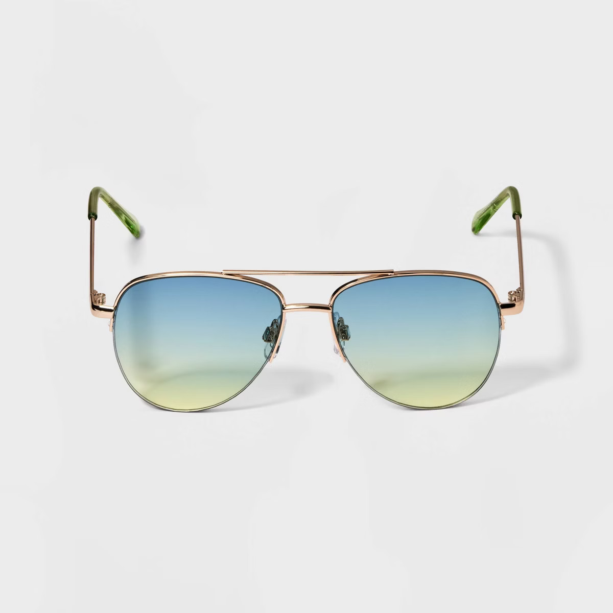 Girls' Aviator Sunglasses - Cat & Jack™ Gold/Green | Target