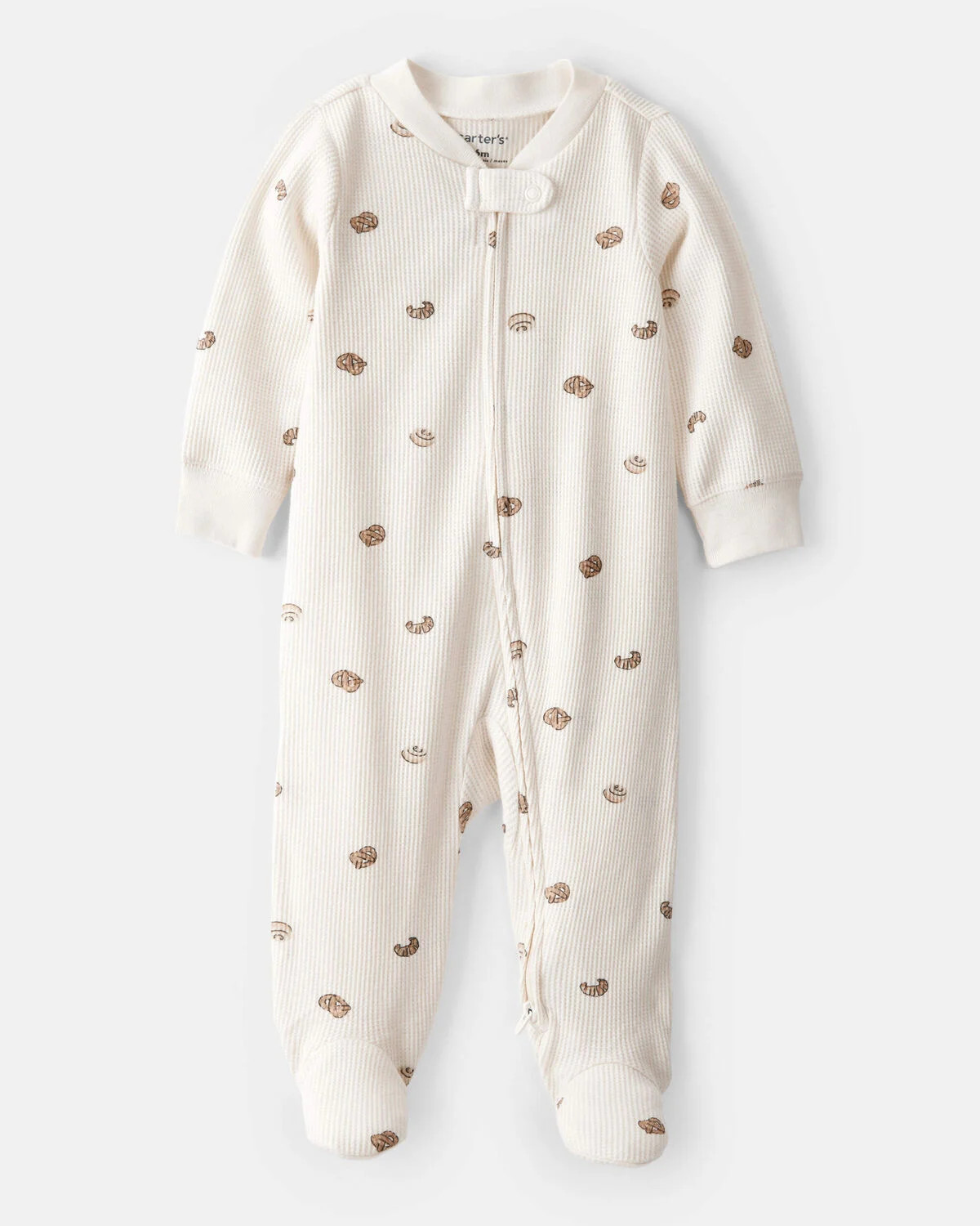 Pastry Print Cotton Long-Sleeve Snug Fit Sleep & Play Pajamas - Cream | Carter's Inc