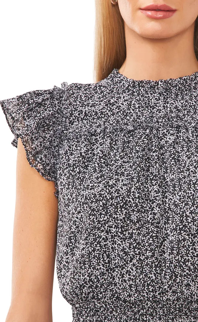 Halogen® Smocked Waist Tiered Ruffle Midi Dress | Nordstrom | Nordstrom