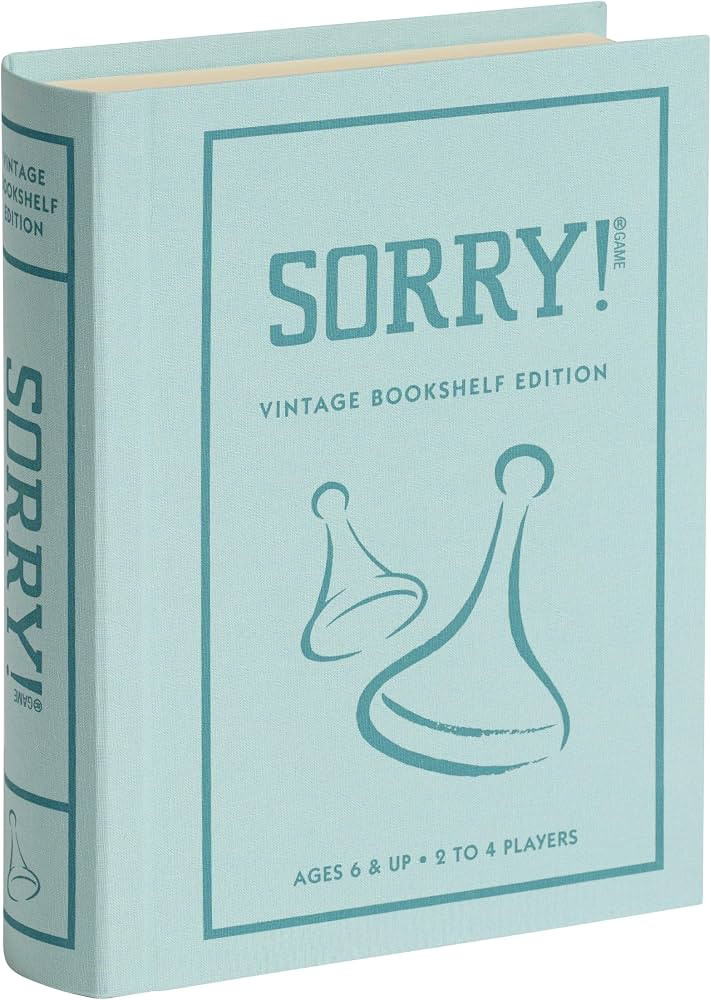 Sorry! Vintage Bookshelf Edition by WS Game Company - Classic Sorry Board Games Retro 1958 Design... | Amazon (US)