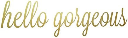 Hello Gorgeous Quote Mirror Decal Quotes Vinyl Wall Decals Bathroom Wall Sticker Home Decor (Hell... | Amazon (US)