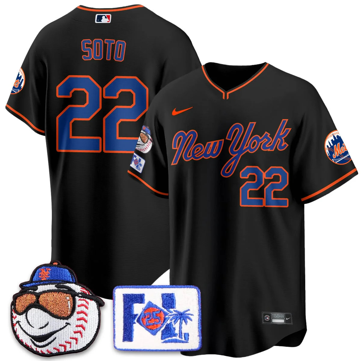 Men's New York Mets Blue Road 2025 Spring Training Jersey - All Stitched | Shop.com