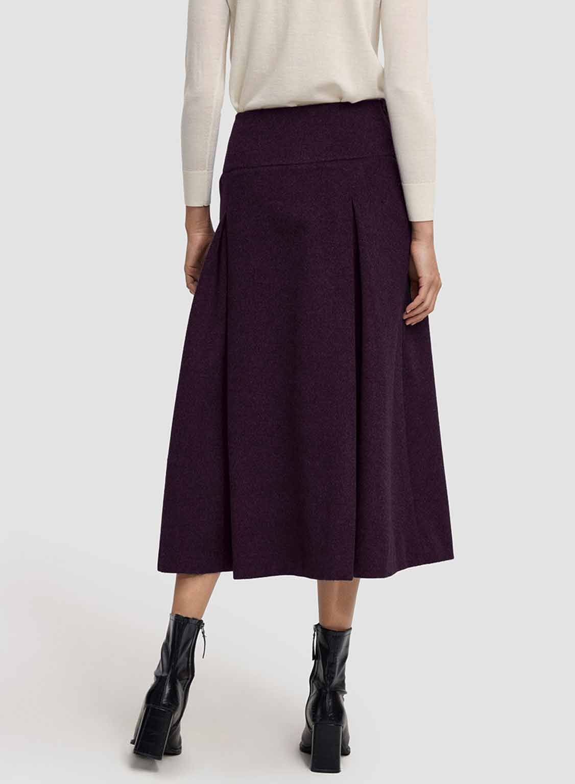 A-Line Wool-Cashmere Pocket Skirt | Gentle Herd