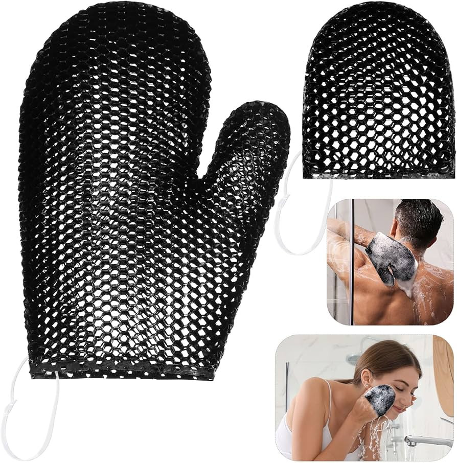 2 Pcs Honeycomb Exfoliating Glove Set Exfoliating Bath Mitt Honeycomb Face and Body Scrubber Exfo... | Amazon (US)