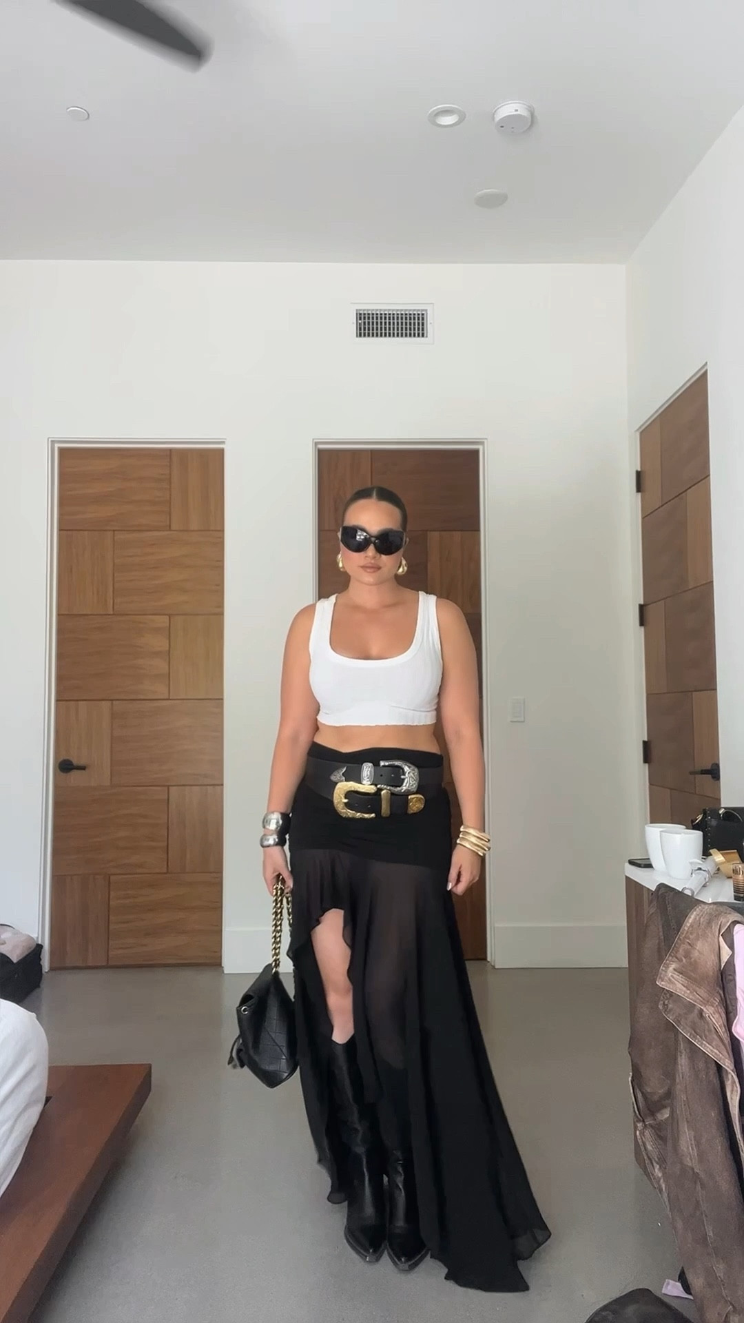 Black and white festival outfit for Coachella/Stagecoach - love this long skirt! 

#LTKSeasonal #LTKootd #LTKFestival