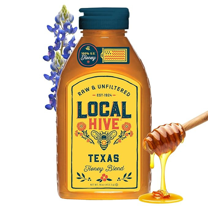 Local Hive Texas Raw & Unfiltered – 16 oz | 100% Pure U.S. Honey | Natural Sweetener Sourced fr... | Amazon (US)