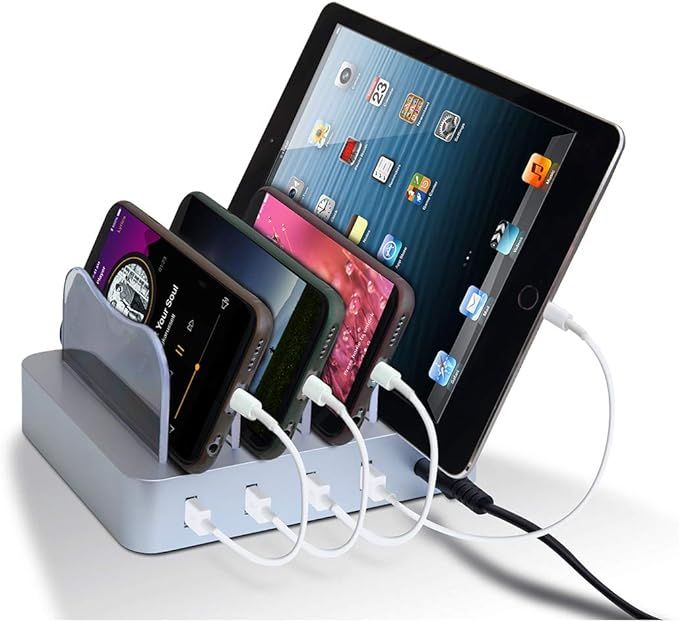 USB Charging Station - Charging Dock - 4-Port - Fast Charging Station - iPad Docking Station - Sm... | Amazon (US)