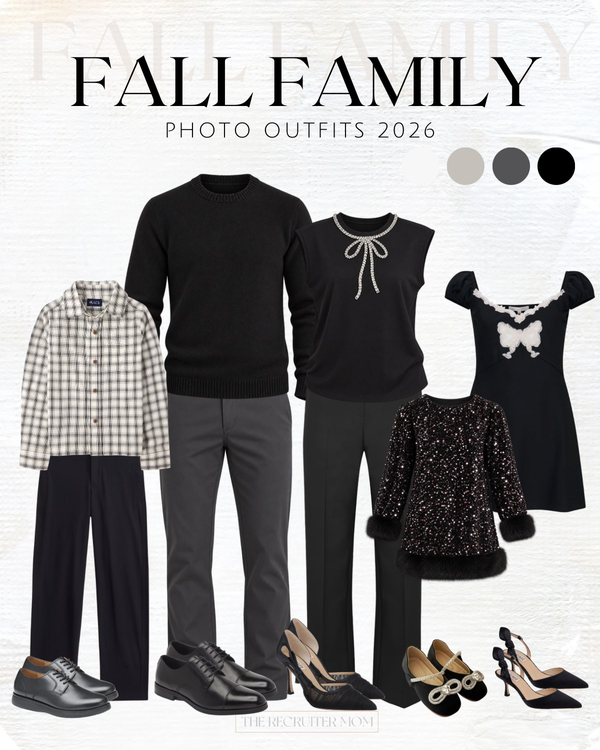 Y'all, black on black never goes out of style 🖤 A little sparkle for the girls, classic and clean for the guys. Perfect for those studio photo sessions ✨ #fallfamilyphotos #familyphotooutfits #ltkfamily 

 #LTKSeasonal #LTKKids #LTKMens