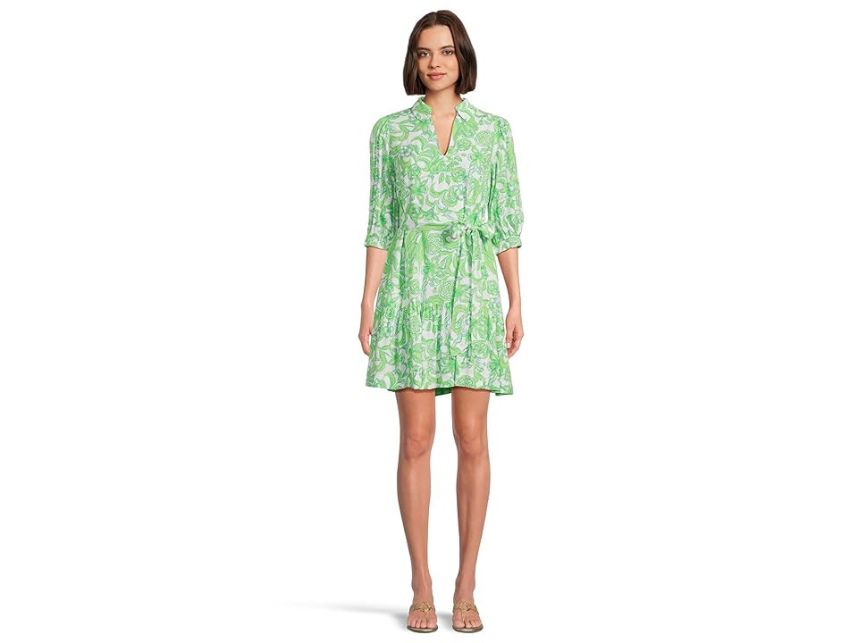 Lilly Pulitzer Renelle Dress Women's Dress Resort White Daffodil Hill : 0, Rayon | Zappos