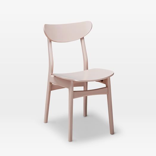 Classic Café Dining Chair Lacquer Wood, Blush, Individual | West Elm (US)